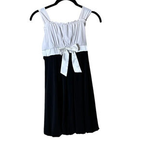 VINTAGE Sequin Hearts Party Dress Black & White Formal Fancy   - size 14